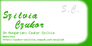 szilvia czukor business card